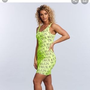 True religion logo bodied dress